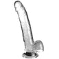 KING COCK - DILDO TRANSPARENTE CON TESTICULOS 20.3 CM TRANSPARENTE