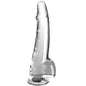 KING COCK - DILDO TESTICULOS TRANSPARENTES 19 CM