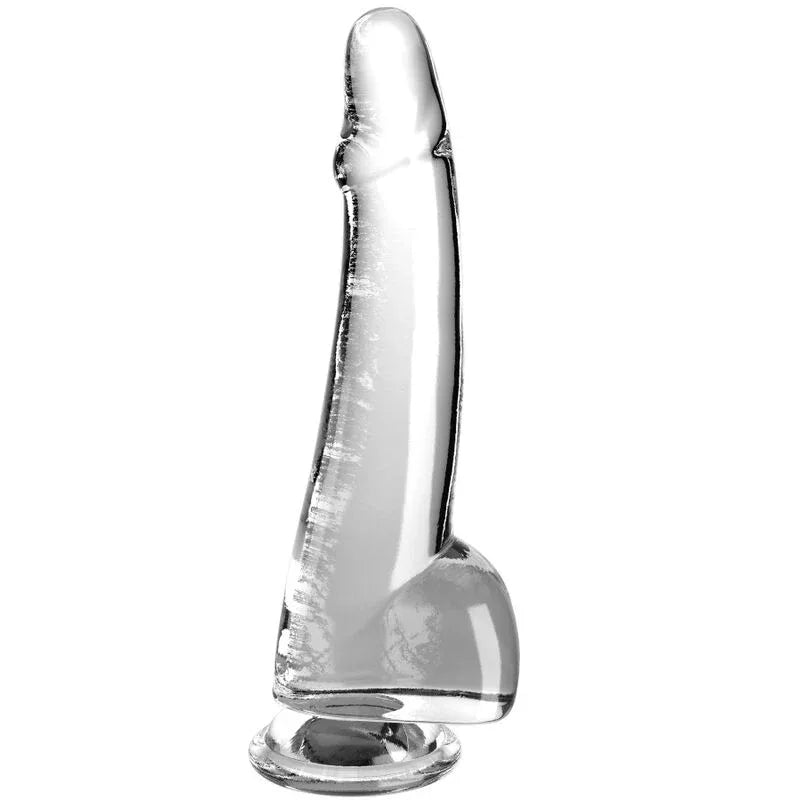 King Cock – Clear Gode Testicules 19 cm Transparent