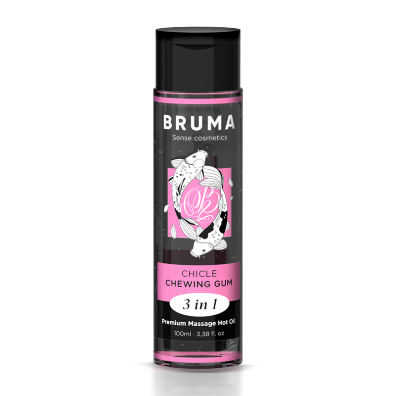 Huile de massage premium effet chaleur saveur gomme 3 en 1 - 100 ml – Bruma