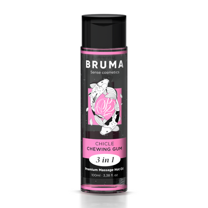 Huile de massage premium effet chaleur saveur gomme 3 en 1 - 100 ml – Bruma