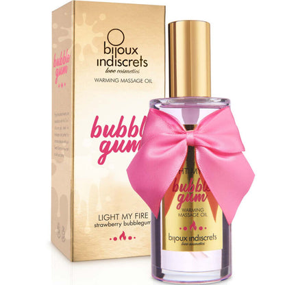 BIJOUX - INDISCRETS LIGHT MY FIRE ACEITE DE MASAJE EFECTO CALOR SABOR A CHICLE