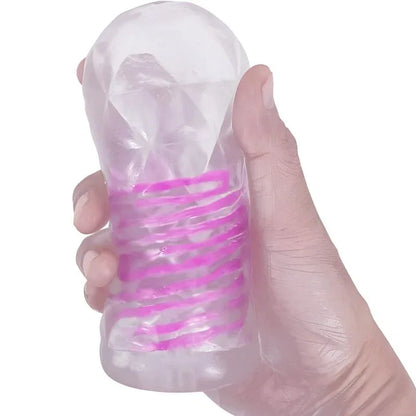 Pretty Love – Masturbateur Masculin Fantasy avec Spirale Interne et Balles Transparentes