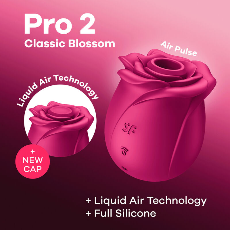 SATISFYER - VIBRADOR AIR PULSE CLASSIC FLOWER PRO 2