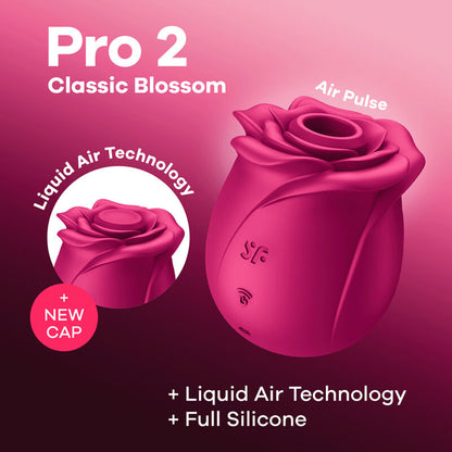 SATISFYER - VIBRADOR AIR PULSE CLASSIC FLOWER PRO 2