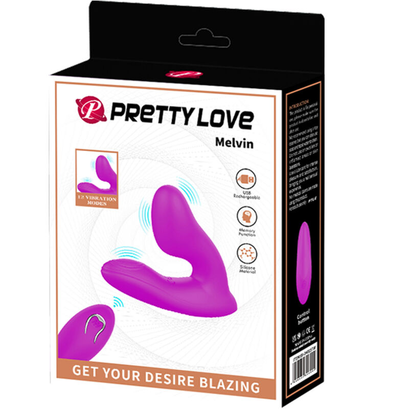 PRETTY LOVE - MASSEUR DE CLITORIS MELVIN AVEC TÉLÉLÉCOMMANDE
