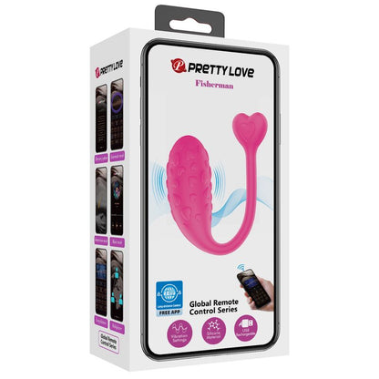 PRETTY LOVE - HUEVO VIBRADOR ROSA FISHER CONTROLADO POR APP