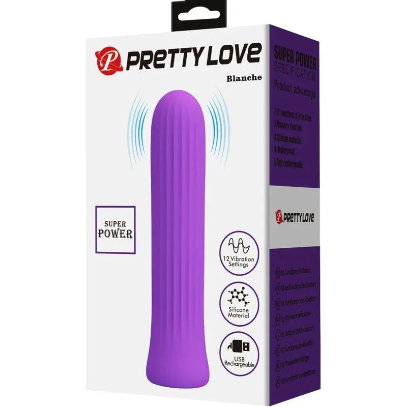 Pretty Love – Blanche Vibrateur Stimulateur Lilas