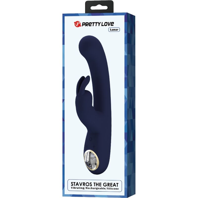 PRETTY LOVE - VIBRADOR LAMAR RABBIT Y PUNTO G AZUL