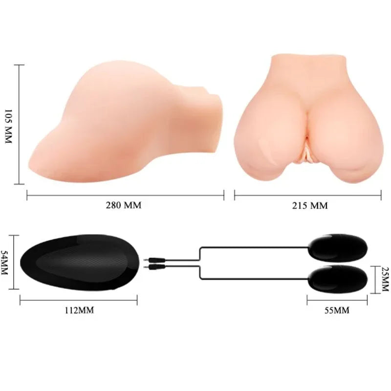 Crazy Bull – Vagin et Anus avec Maille Réaliste avec Vibration