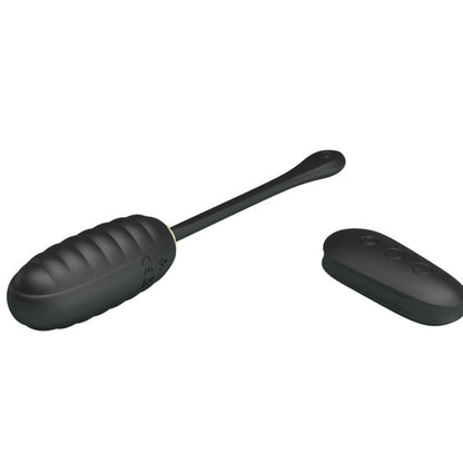 PRETTY LOVE - DOREEN OEUF VIBRANT RECHARGEABLE DE LUXE NOIR TÉLÉLÉCOMMANDE