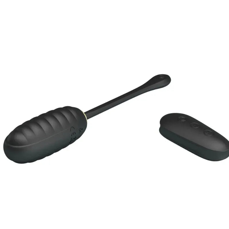 Pretty Love – Doreen Oeuf Vibrant Rechargeable de Luxe Noir Télécommande