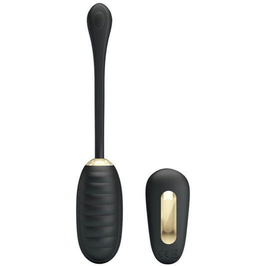 PRETTY LOVE - DOREEN OEUF VIBRANT RECHARGEABLE DE LUXE NOIR TÉLÉLÉCOMMANDE