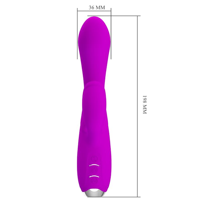 PRETTY LOVE - GLORIA VIBRADOR CONEJO RECARGABLE IMPERMEABLE MORADO