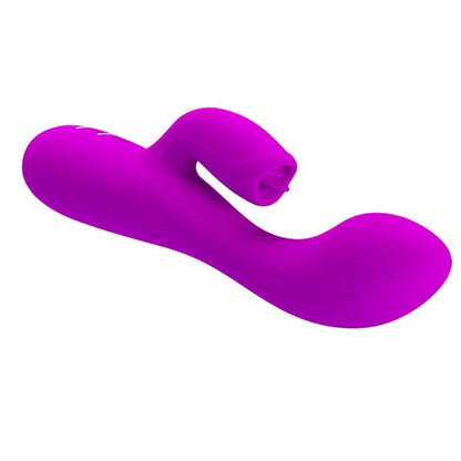 PRETTY LOVE - GLORIA VIBRADOR CONEJO RECARGABLE IMPERMEABLE MORADO