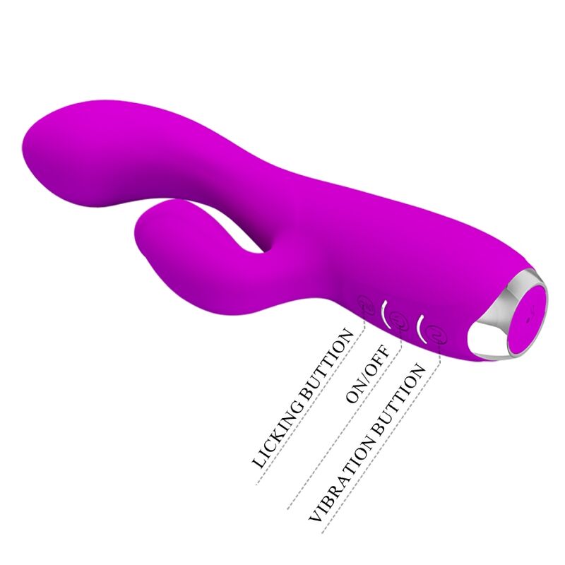 PRETTY LOVE - GLORIA VIBRADOR CONEJO RECARGABLE IMPERMEABLE MORADO
