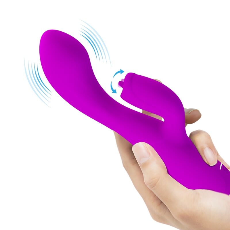 PRETTY LOVE - GLORIA VIBRADOR CONEJO RECARGABLE IMPERMEABLE MORADO