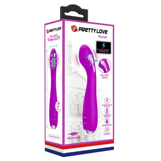 PRETTY LOVE - VIBRADOR ELECTROSHOCK RECARGABLE HECTOR - IMPERMEABLE MORADO