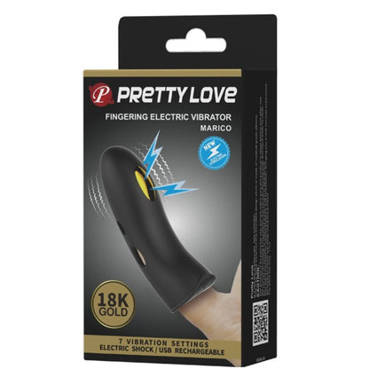 PRETTY LOVE - FUNDAS PARA DEDOS CON ELECTROESTIMULADOR MARICO NEGRO