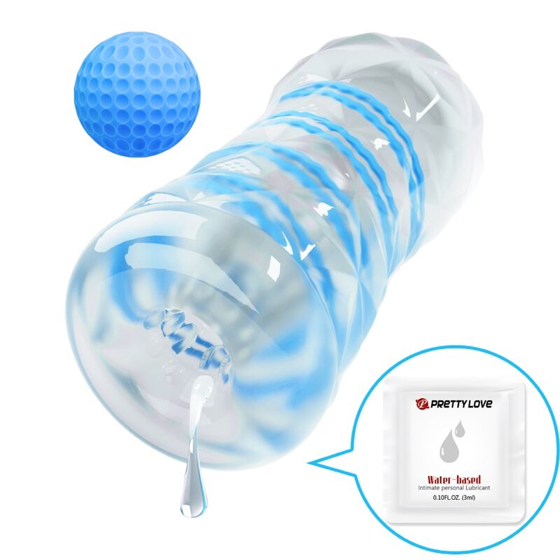 PRETTY LOVE - MASTURBADOR ESPIRAL AZUL PEQUEÑO