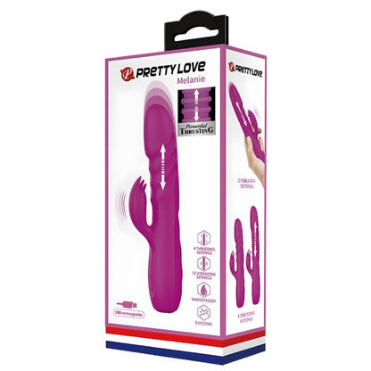 PRETTY LOVE - VIBRADOR CONEJO RECARGABLE MELANIE PURPLE