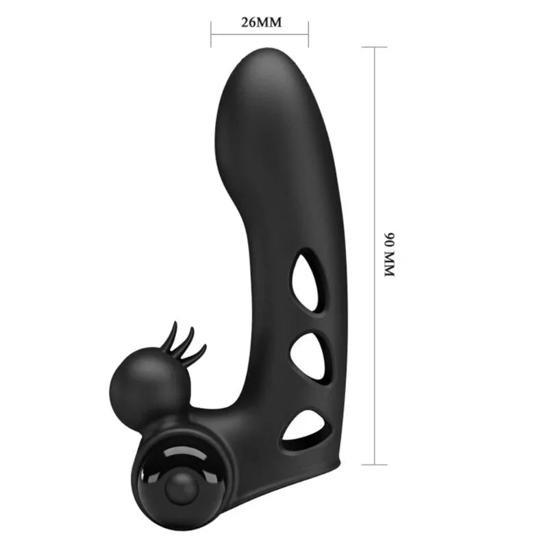Pretty Love – Couvercle de Doigt Vibrateur Orlando Noir