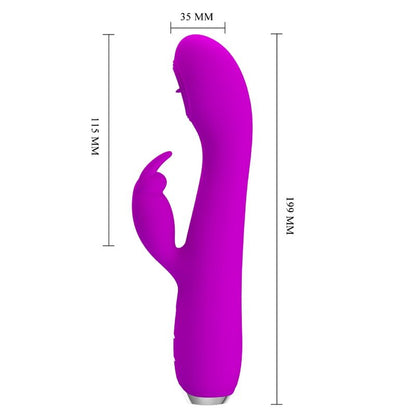 PRETTY LOVE - RACHEL VIBRADOR RECARGABLE CON ONDAS ESTIMULANTES MORADO