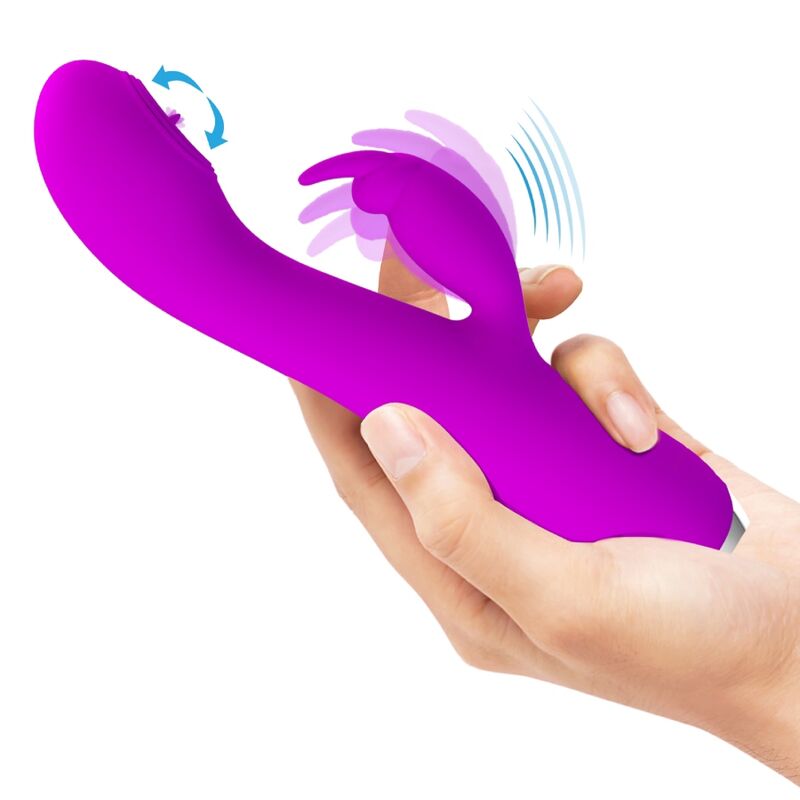 PRETTY LOVE - RACHEL VIBRADOR RECARGABLE CON ONDAS ESTIMULANTES MORADO