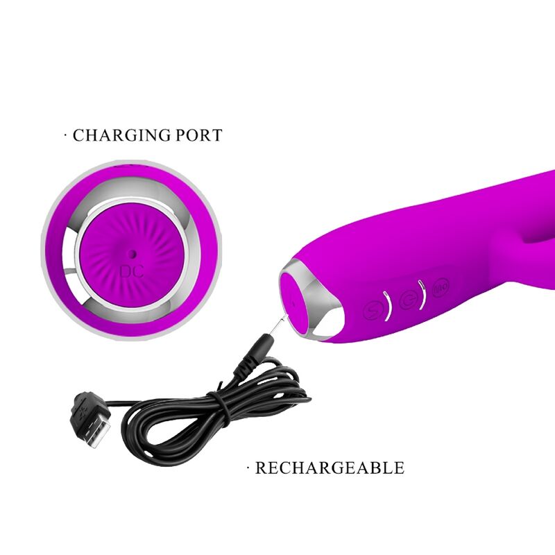 PRETTY LOVE - VIBRADOR REGINA - ONDAS ESTIMULANTES RECARGABLES MORADO