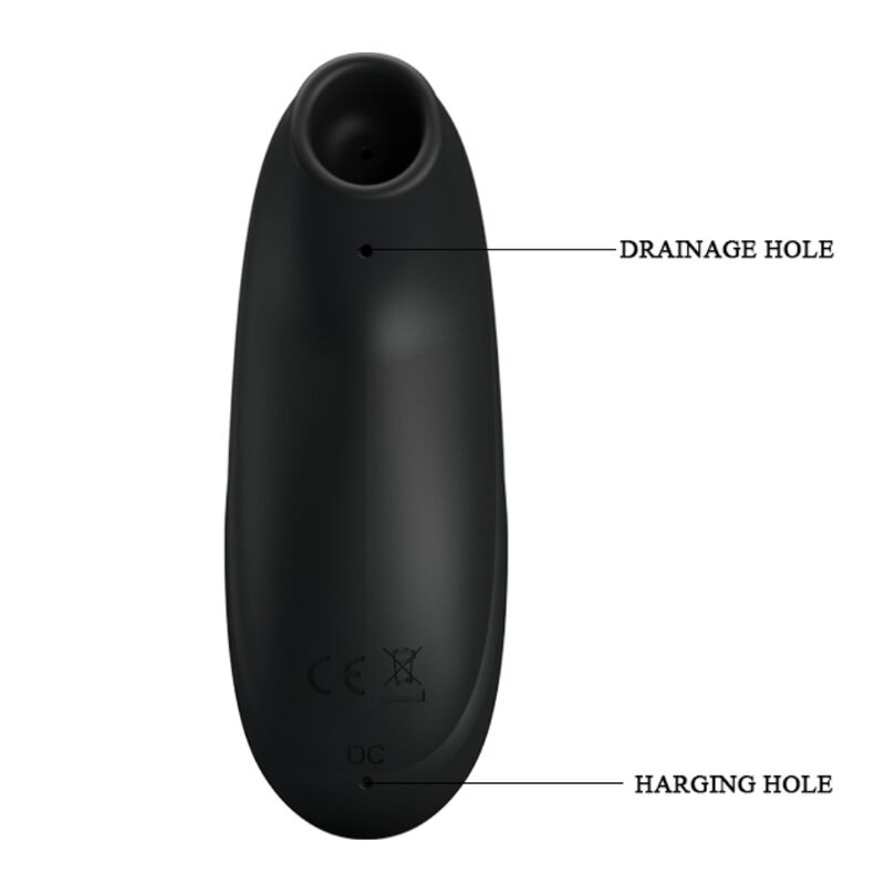 Masseur à aspiration rechargeable de luxe noir – Pretty Love