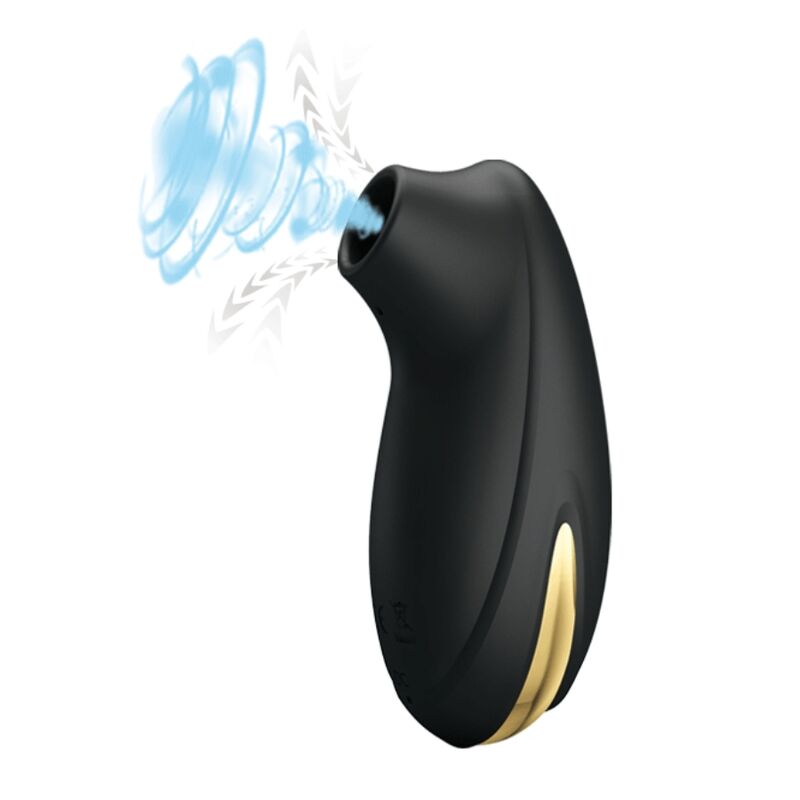 Masseur à aspiration rechargeable de luxe noir – Pretty Love