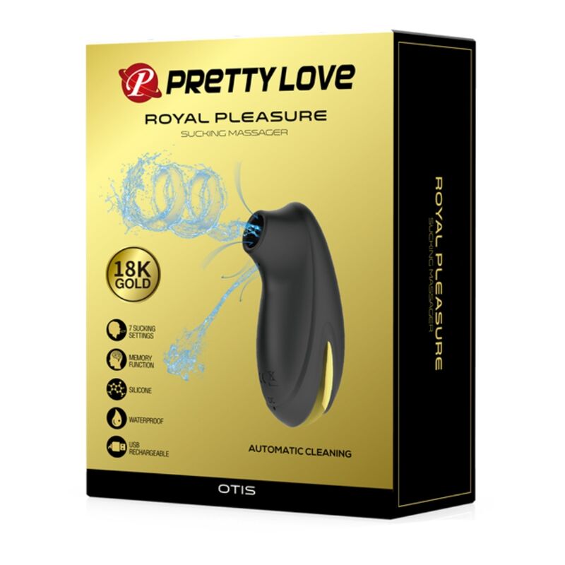 Masseur à aspiration rechargeable de luxe noir – Pretty Love