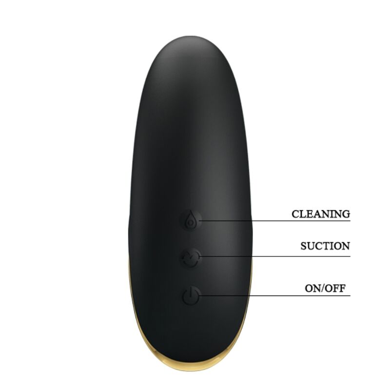 Masseur à aspiration rechargeable de luxe noir – Pretty Love