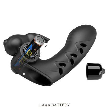 PRETTY LOVE - FUNDA PARA DEDO CON VIBRADOR VANCE BLACK RABBIT