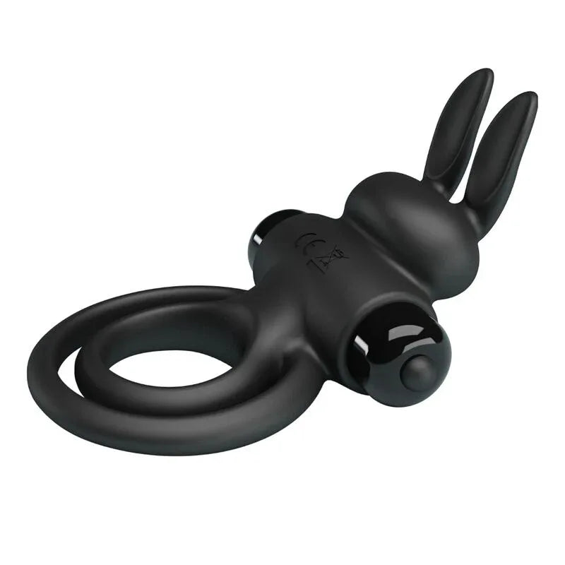 Pretty Love – Anneau de Lapin Vibrator Iii pour Pénis Noir