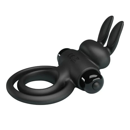 Pretty Love – Anneau de Lapin Vibrator Iii pour Pénis Noir