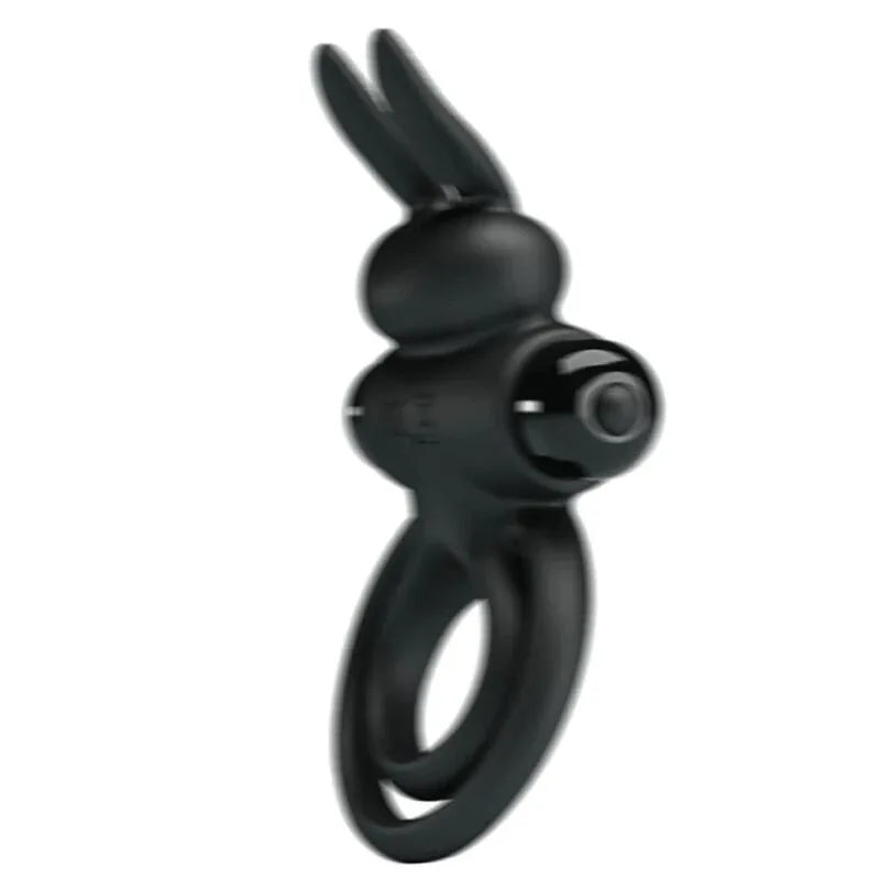 Pretty Love – Anneau de Lapin Vibrator Iii pour Pénis Noir