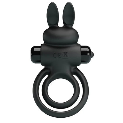 Pretty Love – Anneau de Lapin Vibrator Iii pour Pénis Noir