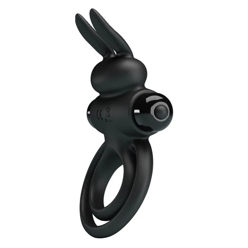 Pretty Love – Anneau de Lapin Vibrator Iii pour Pénis Noir