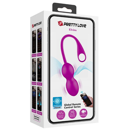 PRETTY LOVE - ELVIRA VIOLET RECHARGEABLE VIBRATING BALLS