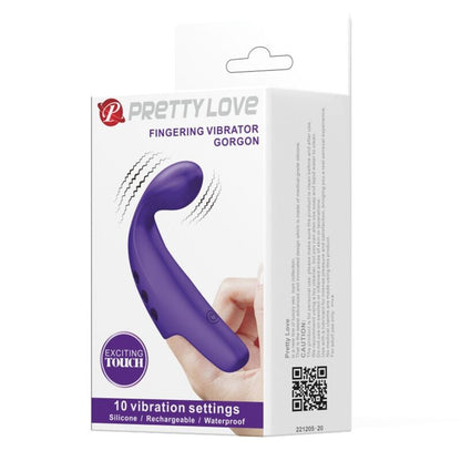 PRETTY LOVE - VIBRADOR DE DEDO GORGON MORADO RECARGABLE