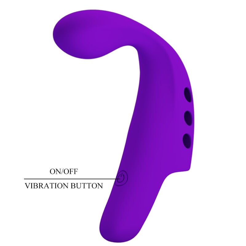 PRETTY LOVE - VIBRADOR DE DEDO GORGON MORADO RECARGABLE