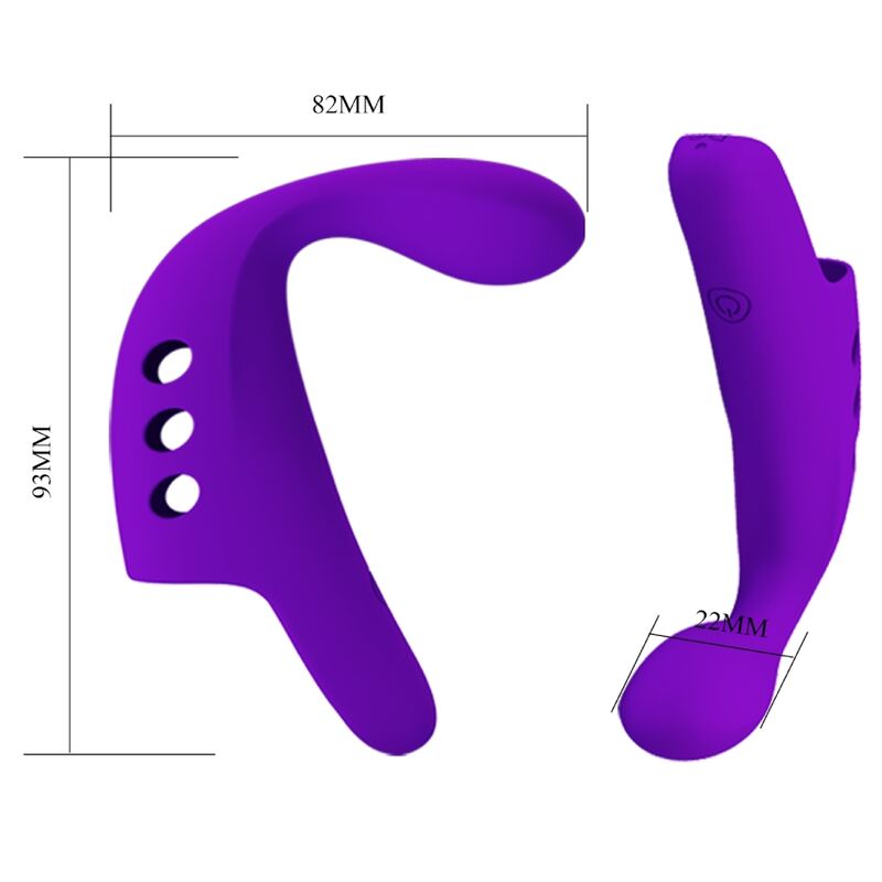 PRETTY LOVE - VIBRADOR DE DEDO GORGON MORADO RECARGABLE