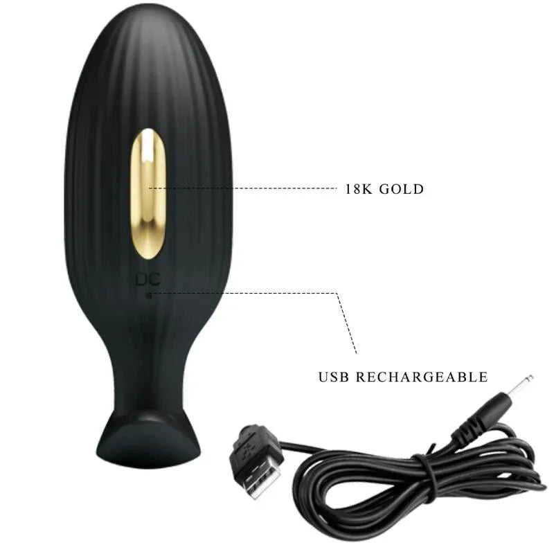 Pretty Love – Plug Anal Contrôlé Par Application Jefferson Noir