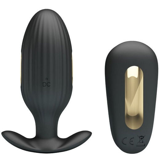 PRETTY LOVE - VIBRADOR ANAL RECARGABLE KELLY PLUG NEGRO