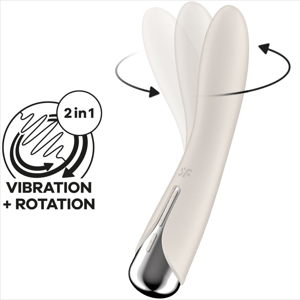 SATISFYER - VIBRADOR GIRATORIO AZUL CON 1 PUNTO G