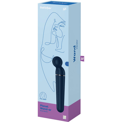 SATISFYER - MASAJEADOR VIBRADOR PLANET WAND-ER AZUL