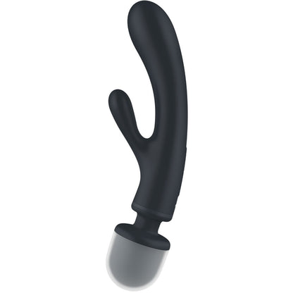 SATISFYER - MASAJEADOR VIBRADOR CONEJO TRIPLE LOVER GRIS