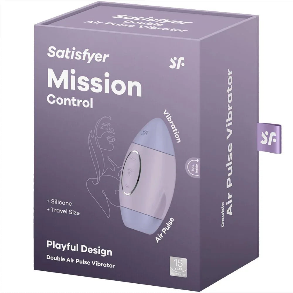 Satisfyer Mission Control Bleu Petit Vibrateur Double Impulsion