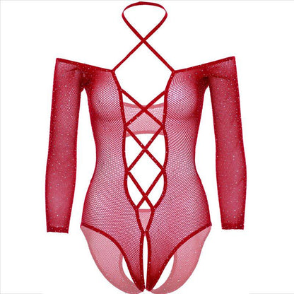 Leg Avenue – Corps Crothless avec Rouge Brillant